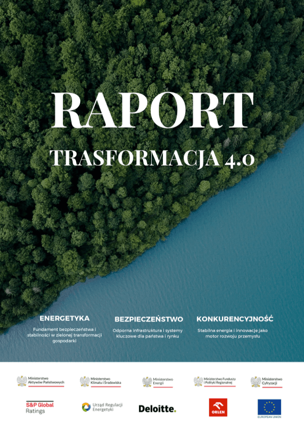 Okładka Raportu Transformacja 4.0 — Transformacja Energetyczna Polski